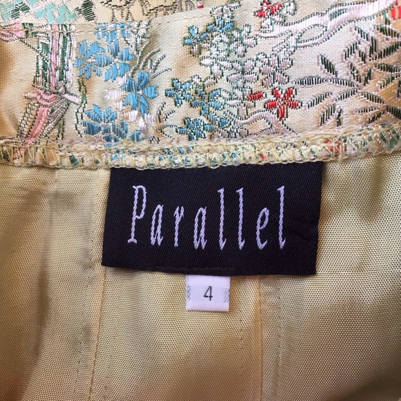 Parallel Oriental Silk Skirt Size 4 - Picture 4 of 4